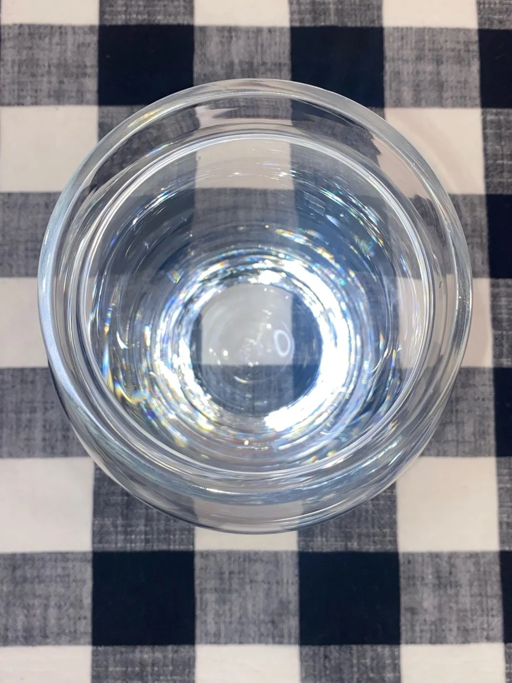 VASE, Clear Glass Ginger Vase Potbelly Silhouette Heavy Base 8”x 4”